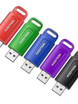 KOOTION 5-Pack Pen Drives 16GB, USB Flash Drive 2.0 Memory Stick 16GB USB Drive for Storage and Backup(5 Colors)