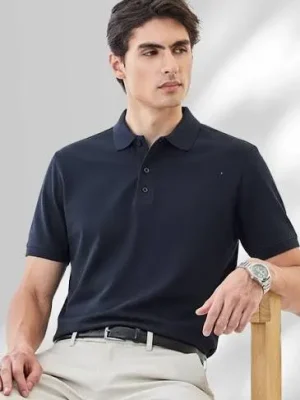 Men Solid Slim Fit Polo T-Shirt in Iron Grey made with COTFLEX fabric - 2XL Size